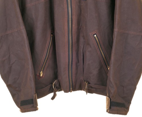 Abrigo Chaqueta con Capucha AJ Hackett Outback Birkmyre Piel al Aceite Algodón Encerado Cremallera Completa L - Imagen 7 de 11