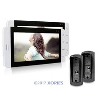 7 Video Door Phone Intercom System 2 Cameras + 2 Monitors For Villa Home Office 7 Video Door Phone Intercom System 2 Cameras + 2 Monitors For Villa Home Office