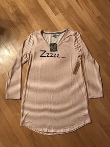 New-W-Tags-DEARFOAMS-Pink-Stripe-Soft-amp-Dreamy-Nightgown-Sz-Medium