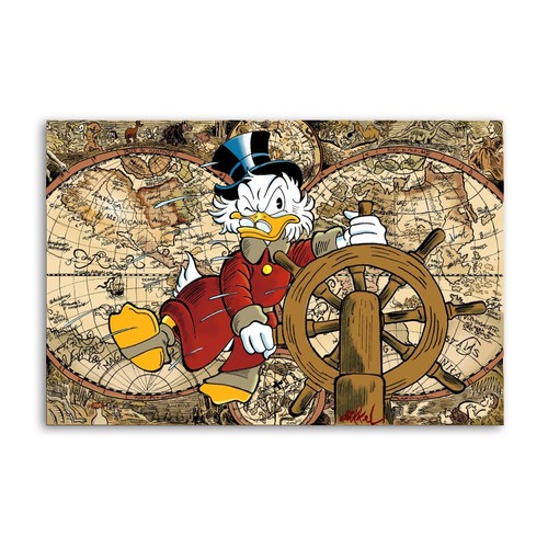 Die Abenteuer von Dagobert Duck Leinwandbild Wandbild Poster Druck Deko - Bild 1 von 8