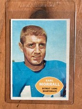 1960 Topps Football Card Earl Morrall Lions