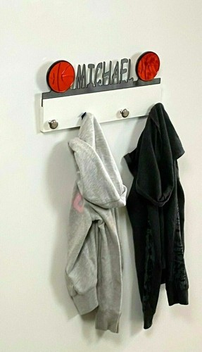 Personalized Coat Hanger Basketball Rack Bag Towel Sweatshirt Hook Wall Organize - Bild 8 von 10