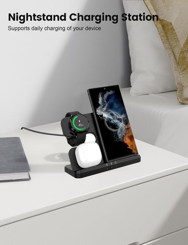 Chargeur Sans Fil 3en1 Station de Charge pour Samsung Galaxy Watch Ultra 7 6 S25 S24 - Photo 13/22