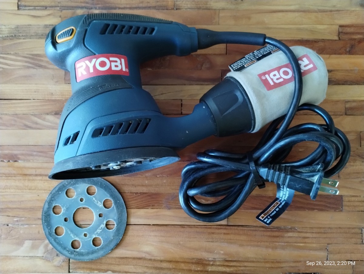 USED Ryobi RS290 5 inch Corded Random Orbital Sander 2.6 Amp 12 500 OPM READ
