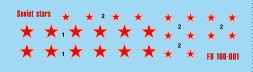 Foxbot 100-001 Soviet Red Stars - Scale Model High Quality, 1:100 scale decal - Bild 2 von 12