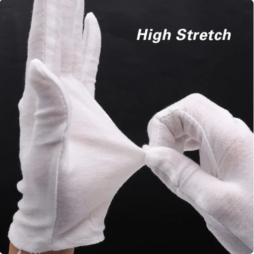 1 Paar weiße Baumwollhandschuhe Stretch Montagehandschuhe Elastische Handschuhe - Bild 1 von 6