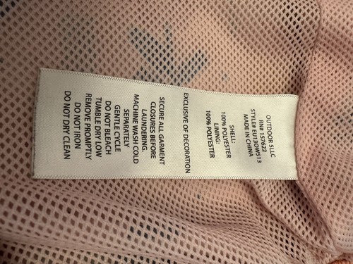 Eddie Bauer All Weather Jacket Girls Pink W/flowers Sz 6 W/zipper - Picture 5 of 11