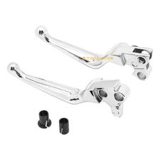Pair Brake Clutch Lever Chrome for Harley Dyna Electra Glide Fat Boy Softail FXD