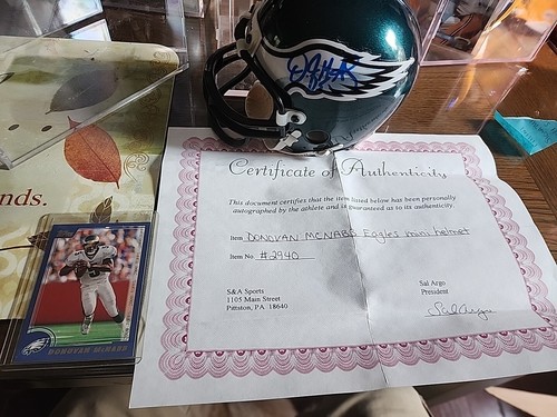 Donovan McNabb #5 Philadelphia Eagles signierter Minihelm mit Echtheitszertifikat - Bild 1 von 2