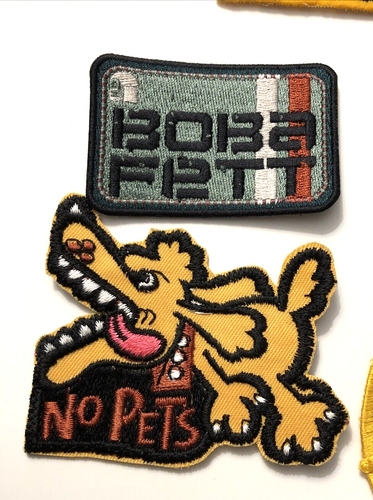 Lot of 8- MIXED Patches, some from 1980's-Smiley face, Boba Fett, No pets, love - Picture 3 of 5