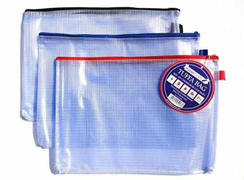 Habercrafts A4+ (26cm x 36cm) Tuff Bags Reinforced Heavy Duty Strong Zip Wallets - Picture 5 of 6