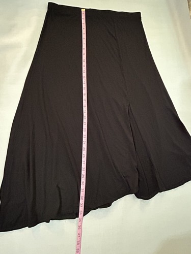 Vince Camuto Skirt Maxi Size M Long Black Elastic Waistband Spandex Minimalist - Picture 6 of 7