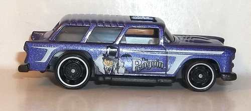 LOOSE 2022 HOT WHEELS HW BATMAN 5 PACK PENGUIN PURPLE CLASSIC '55 NOMAD - Picture 5 of 9
