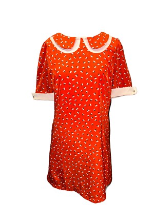 Paper Crane Peter Pan Collared Mod Dress Anthropologie Shift