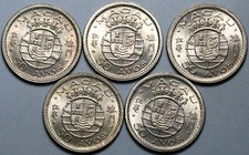 1952 Macau 50 Avos Portugal China Colony BU Five Coins (25030305R)