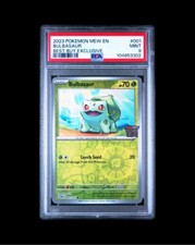 Pokemon MEW 001/165 - Stamped Best Buy Promo Bulbasaur Reverse Holo - PSA 9