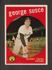 1959 TOPPS GEORGE SUSCE #511 - DETROIT TIGERS - HIGH # - VG-EX+ (1232)