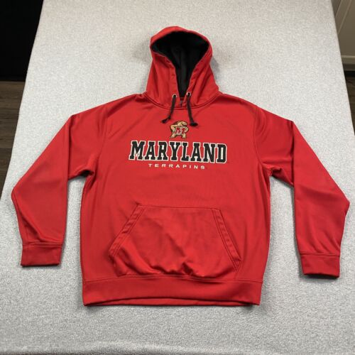 Maryland Terrapins Hoodie Mens Large Colosseum Athletics Sports Gym Pullover *