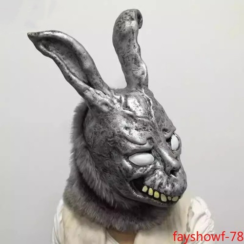 2023 Donnie Darko FRANK the Bunny MASKE Latex Overhead mit Fell Erwachsenen Kostüm - Bild 4 von 6
