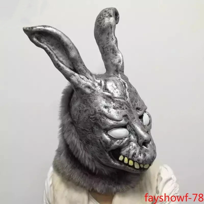 2023 Donnie Darko FRANK the Bunny MASK Latex Overhead with Fur Adult Costume - Image 4 of 4