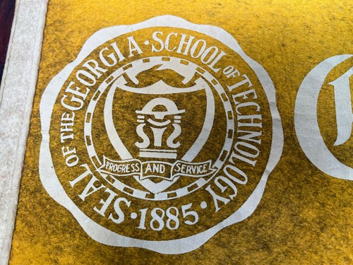 Banderín chaquetas amarillas Georgia Tech vintage años 50 - Imagen 5 de 24