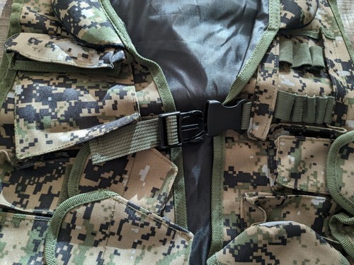 Tactical Digi Camo Adjustable Vest Airsoft Paintball Military - Picture 4 of 15