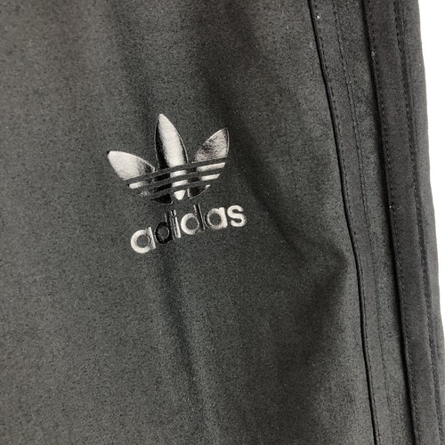 Adidas Trefoil Logo Leggings Size XS Tonal Black Stripes Wet Look 2016 - Picture 5 of 12