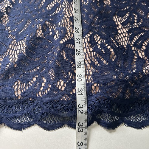 Vestido para mujer Lilly Pulitzer azul marino funda de encaje manga abierta 3/4 pequeño - Imagen 7 de 10