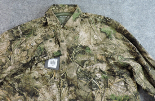 Nomad Mens XL Stretch Camo Mossy Oak Elements Hybrid Long Sleeve Button Shirt - Picture 5 of 18
