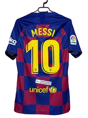 Lionel Leo Messi #10 FC Barcelona Football Shirt Nike S