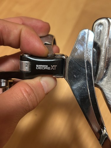Vintage Shimano Deore XT FD-M735 Front Derailleur 31.8 Top Pull Bottom Stop Rare - Picture 16 of 19
