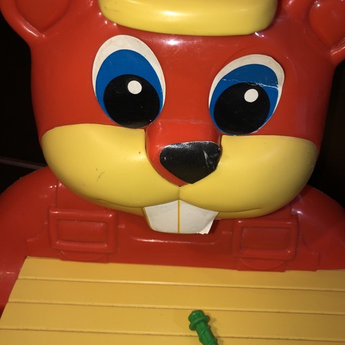 Vintage 1970s Zoodle Land Orange Beaver Work Bench Kusan Toys No Accessories - Picture 2 of 9