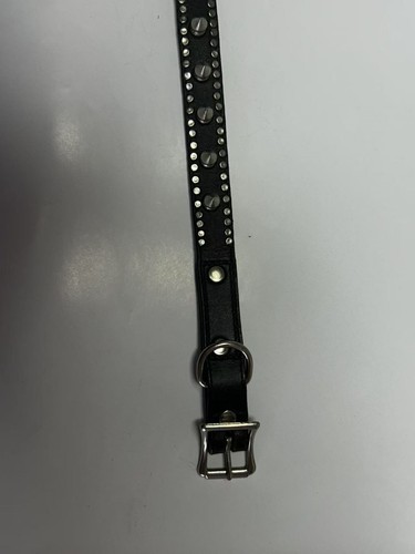 Woof Wear Hundehalsband 16" braun Leder silber Herzen 1997 - Bild 5 von 5