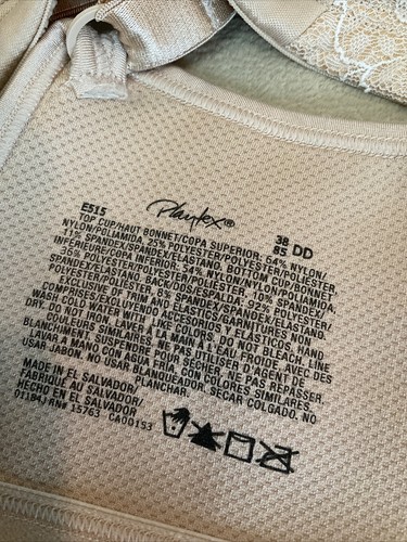 Reggiseno Playtex 38DD Perfect Lift Lace Wireless Beige - Foto 4 di 4