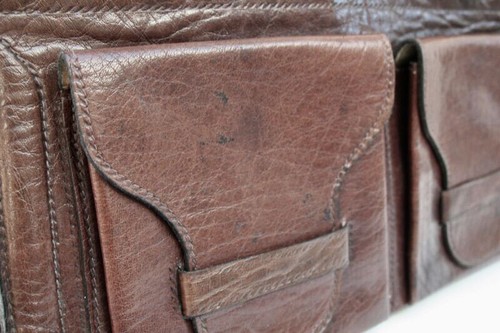 2-Wege Leder Schultertasche/Tragetasche - 1970er Jahre Vintage - Original - braun - groß - Bild 10 von 11