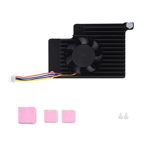 Heat Dissipation Active Cooling Fan and Aluminum Heatsink Perfect for RPI5 Board