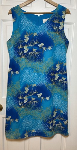 Vestido floral sin mangas forrado azul turquesa sin mangas talla 12/14 ¡Usado en excelente estado! - Imagen 5 de 8