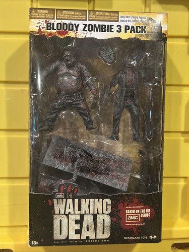 Walking Dead BLOODY ZOMBIE 3 PACK Action Figure Series 2 McFarlane Toys 2012 - Picture 1 of 2