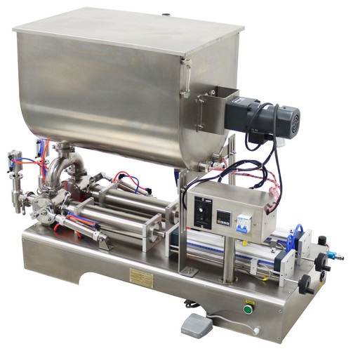 USED! Double Nozzle 100-1000ml Filling Machine Heating and Stirring Hopper 110V - Picture 3 of 24