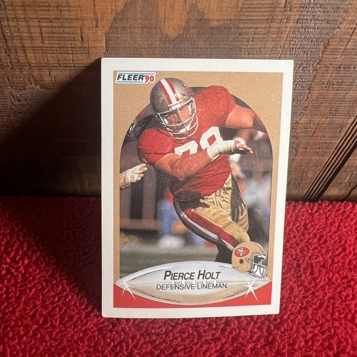 Vintage 1990 NFL Pierce Holt Fleer Corp Trading Card 8 San Francisco 49ers