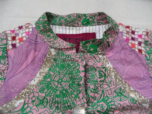 Te818 Chicer Kurzmantel Custo Stickereien M Rosa Barcelona 44 Top Kleiner Gr Oww5qvHf4