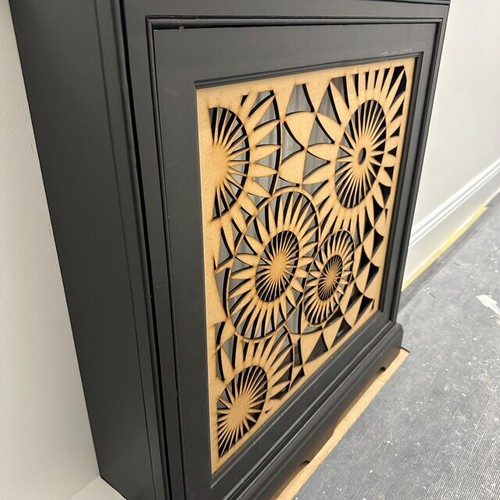 Retro Grille Decorative Screen Radiator Cabinet square MDF Panel 2ft x 2ft 021 - Picture 8 of 12