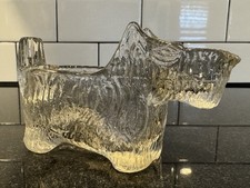 Vintage 1930’s LE Smith Pressed Glass Scottie Dog Creamer 5in Decor MCM Dish