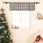 White Black Buffalo Check Valance for 52"W x 16"L (Pack of 1) Black/White