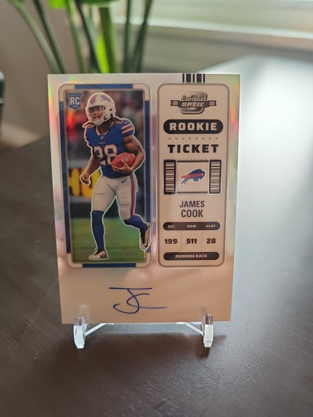 2022 Panini Contenders Optic - Rookie Ticket RPS Autographs #123 James Cook (AU,