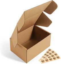 Shipping Boxes Small Corrugated Cardboard 6x4x3 in Brown
