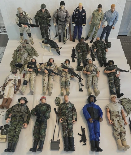 20 MODERN GI JOE 12" ARMY DESERT STORM NURSE FIGURE EQUIPMENT LOT 1/6 SOLDIER $5