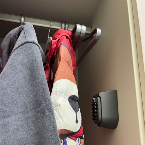 Key Lock Box for Outside Wall Mount, Waterproof Spare Key Storage Box, 10-dig... - Picture 6 of 7