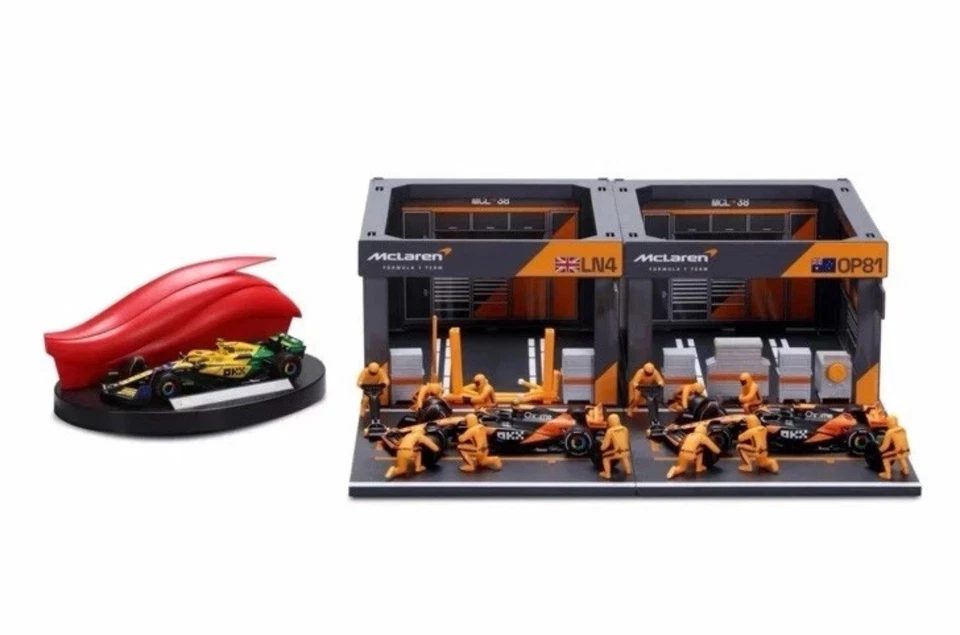Burago Fórmula 1 Racing Pit Lane Paddock Set 1:43 Mclaren Foto 3 de 4