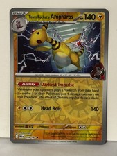 Team Rocket's Ampharos Reverse Holo 074/182 SV10: Destined Rivals NM Pokemon Fas